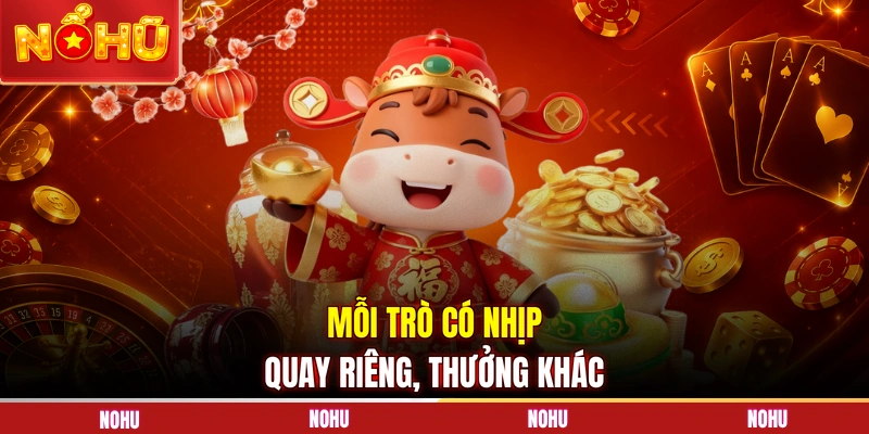 Mỗi trò có nhịp quay riêng, thưởng khác